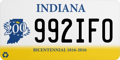IN license plate 992IFO