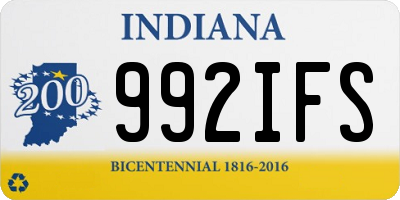 IN license plate 992IFS