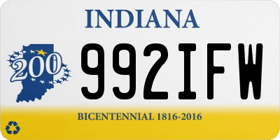 IN license plate 992IFW