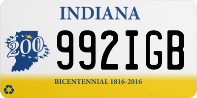 IN license plate 992IGB