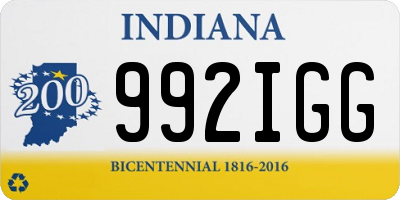IN license plate 992IGG