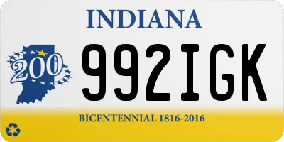 IN license plate 992IGK