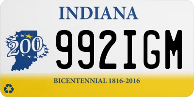 IN license plate 992IGM