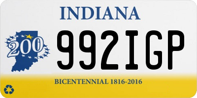 IN license plate 992IGP