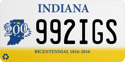 IN license plate 992IGS