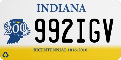 IN license plate 992IGV