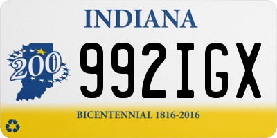 IN license plate 992IGX