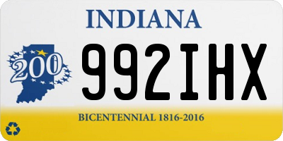 IN license plate 992IHX