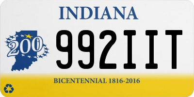 IN license plate 992IIT