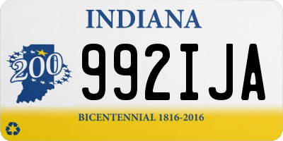 IN license plate 992IJA