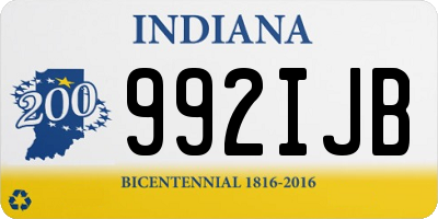 IN license plate 992IJB