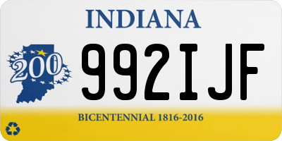 IN license plate 992IJF