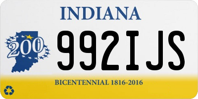 IN license plate 992IJS