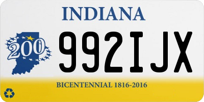 IN license plate 992IJX