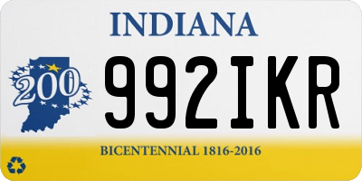 IN license plate 992IKR