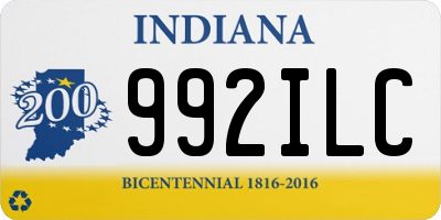 IN license plate 992ILC