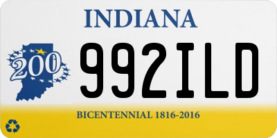 IN license plate 992ILD