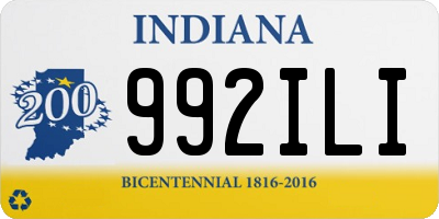 IN license plate 992ILI