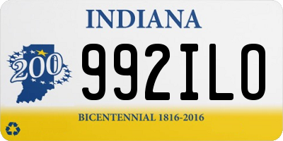 IN license plate 992ILO