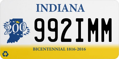 IN license plate 992IMM