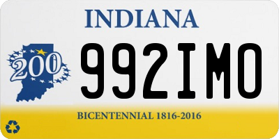 IN license plate 992IMO