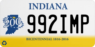 IN license plate 992IMP