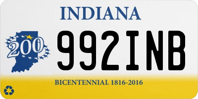 IN license plate 992INB