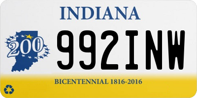 IN license plate 992INW