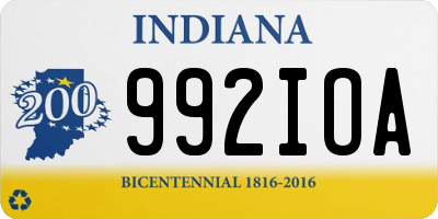 IN license plate 992IOA