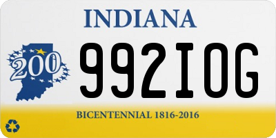 IN license plate 992IOG