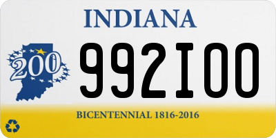 IN license plate 992IOO