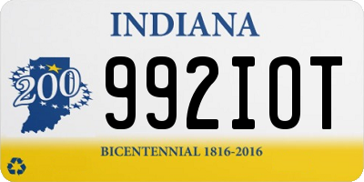 IN license plate 992IOT