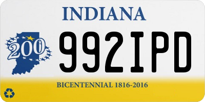 IN license plate 992IPD