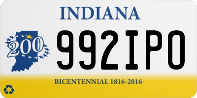 IN license plate 992IPO