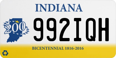 IN license plate 992IQH