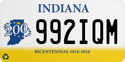 IN license plate 992IQM