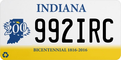 IN license plate 992IRC