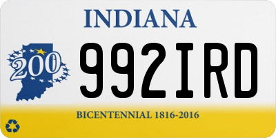 IN license plate 992IRD