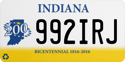 IN license plate 992IRJ