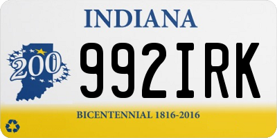 IN license plate 992IRK