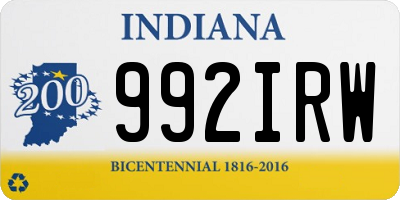 IN license plate 992IRW