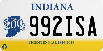 IN license plate 992ISA