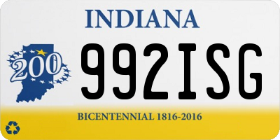 IN license plate 992ISG