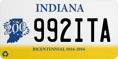 IN license plate 992ITA