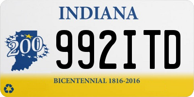 IN license plate 992ITD