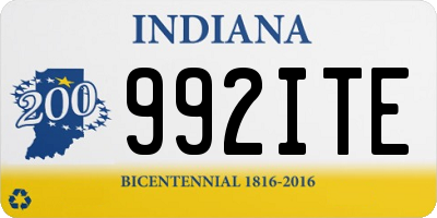 IN license plate 992ITE