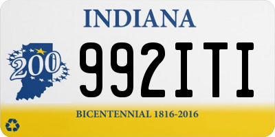 IN license plate 992ITI