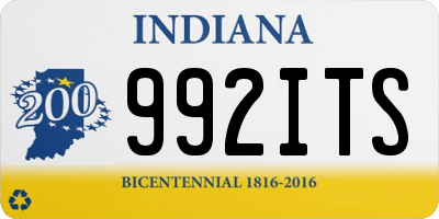 IN license plate 992ITS