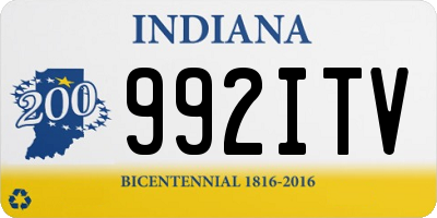 IN license plate 992ITV