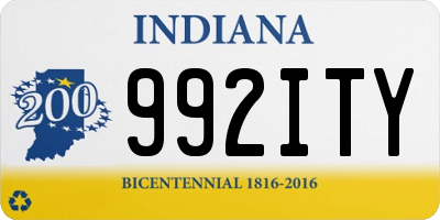 IN license plate 992ITY